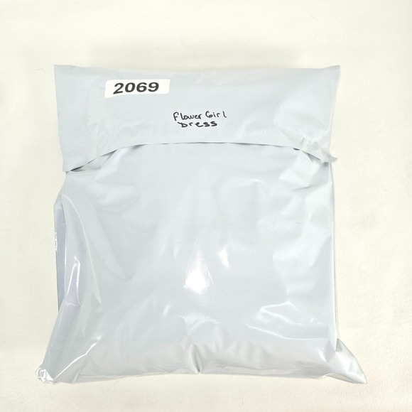 White Tulle Formal Christening Gown 7/8 Floral 3D Applique Satin Bow Flower Girl - Picture 8 of 16